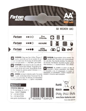 Baterii ultra-alkaline Foton Master AA