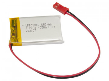 Acumulator Li-Polimer LP603040 de 3.7V și 650mAh