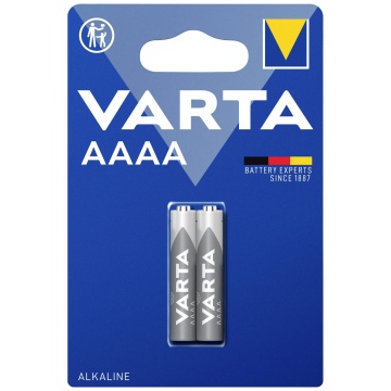 Set 2 x Baterie alcalina Varta AAAA / LR61 de 1.5V 640mAh în blister