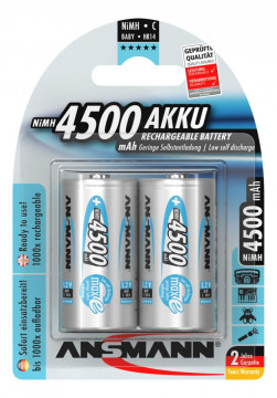 Ansmann R14 (C) 1.2V 4500mAh NiMH akku szett - 2 db maxE tech