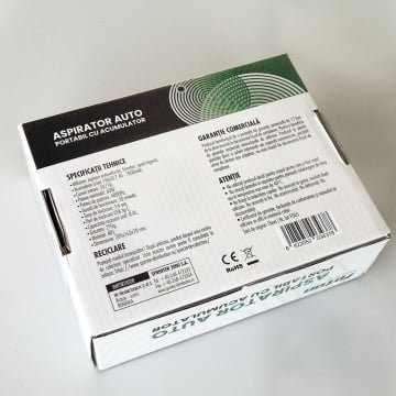 Aspirator auto fara fir Foton AA119 Mini în cutie