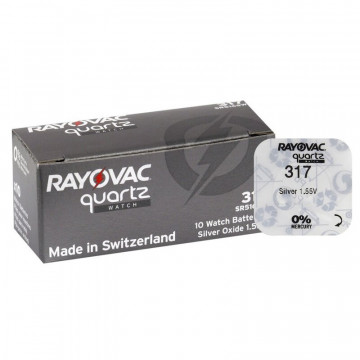 Baterii ceas Rayovac 317 (SR516SW) cu oxid Argint 10 buc