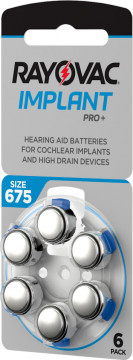 Baterii auditive 675CP Rayovac Implant Pro+