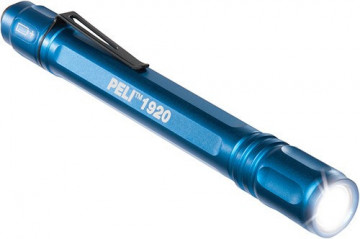 Lanternă din aluminiu Peli SmallLite 1920 tip stilou albastră
