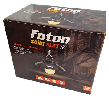 Lampa solara Foton SL5T cu carlig si USB în cutie