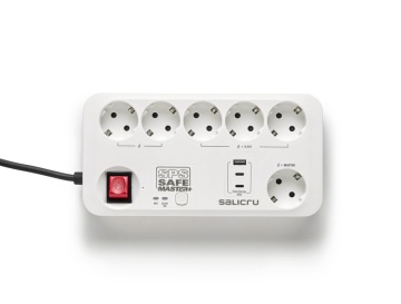 Multipriza rotativa cu protectie Salicru SPS SAFE Master+ (cu USB)