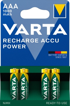 Varta 5703 AAA akkumulátor szett - 1.2V 1000mAh, 4 db - Img 5