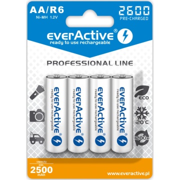 Set 4 Acumulatori everActive AA 1.2V 2600mAh RTU
