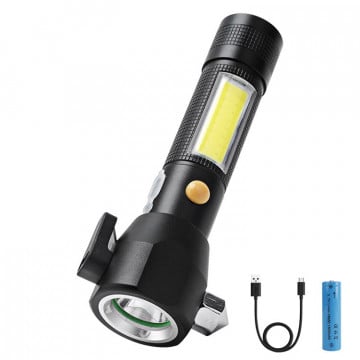 Flashlight with emergency hammer Foton Super 0342 USB