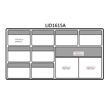 Schiță la organizator LID1615A (laptop 13'') compatibil cu Peli 1615