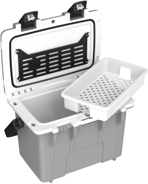 Peli 14QT Personal Cooler - geanta 14 litri, gri/alb
