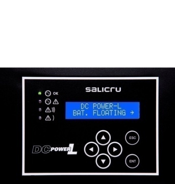 Display LCD la redresor cu transformator Salicru DC Power-L DC-500-L