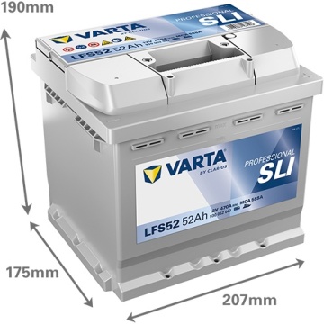 Varta LFS52 12V 52Ah 930052047 - Hajómotor akku