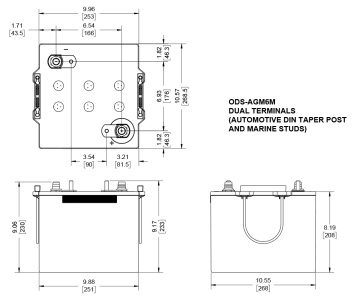 Baterie Odyssey Extreme Marine Dual Purpose ODS-AGM6M 12V 126Ah 1225A - Img 9