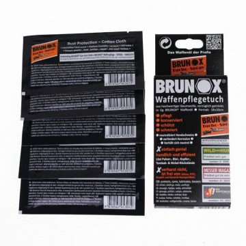 Brunox Gun Care Cloth - pachet de 5 șervețele pentru curățat arme.