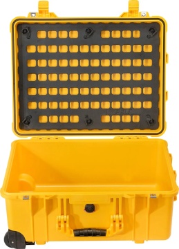 Troler rigid Peli Protector Large Case 1560 Galben cu molle panel