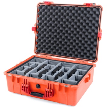 Geanta de protectie Peli Large Case 1600 Orange cu divider 