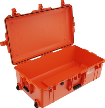 Troler si valiza de protectie Peli 1615 Air Case orange