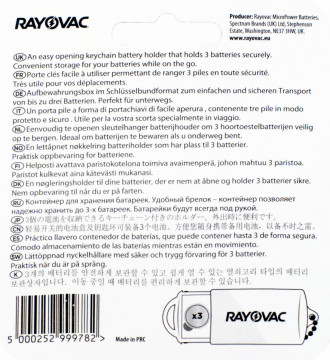 Instrucțiuni Holder Breloc Rayovac pentru baterii auditive