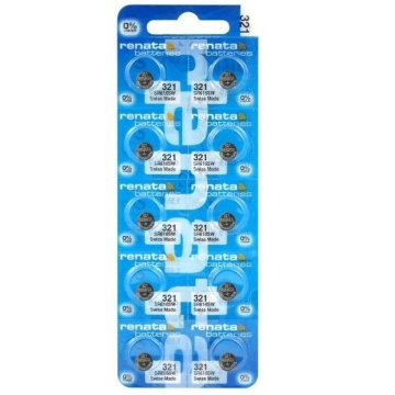 Blister cu 10 baterii de ceas Renata 321 SR616SW cu Oxid de Argint