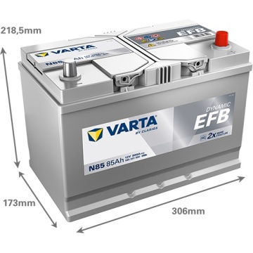 Varta Dynamic EFB 85Ah 800A N85 autóakkumulátor 585501080