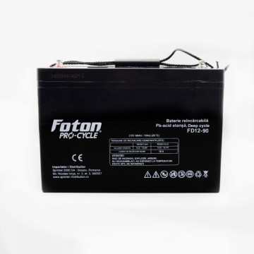 Acumulator AGM VRLA Foton FD12-90 de 12V și 90Ah