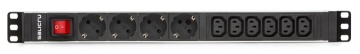 Multi Priza rackabila Salicru SPS 4F+6F PDU SCH+C13/C14 cu 4 prize Schuko si 6 prize C13 - Img 2