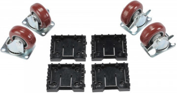 Set de 4 roți Peli 0507 cu dispozitiv de frânare pentru cutie suprapozabilă Peli 0500 Transport Case