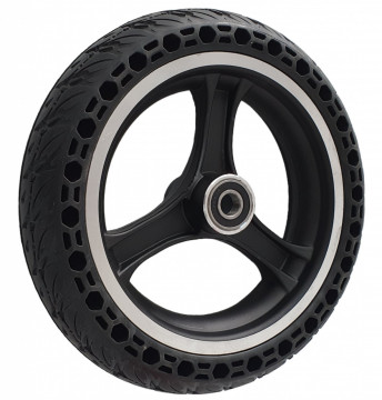 Set roata AA10X2.125F-037 cu cauciuc plin si rulmenti