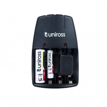 Încărcător Uniross Compact 9V/AA/AAA Charger