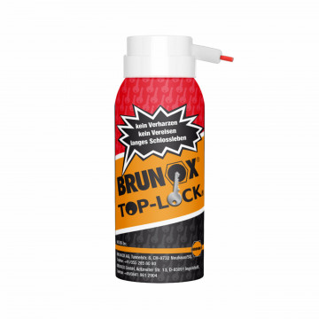 Brunox Top-Lock Spray - Deblocant de 100ml pentru ungere și întreținere lacăte și încuietori