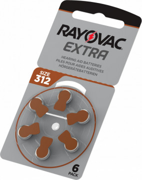 Кутия с 60 батерии за слухови апарати Rayovac Extra 312ZA