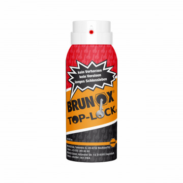Brunox Top-Lock Spray - Deblocant de 100ml pentru ungere și întreținere lacăte și încuietori
