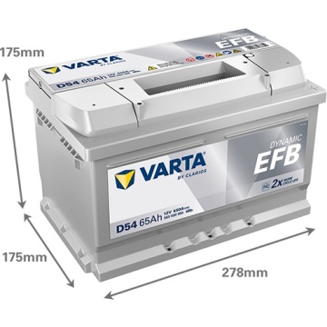 Стартерна батерия Varta Dynamic EFB 65Ah 650A D54 565500065