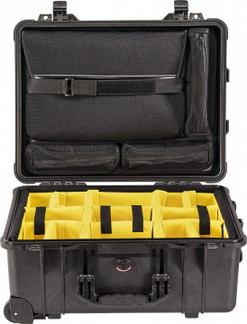 Troler foto rigid Peli Studio Case 1560SC cu divider galben