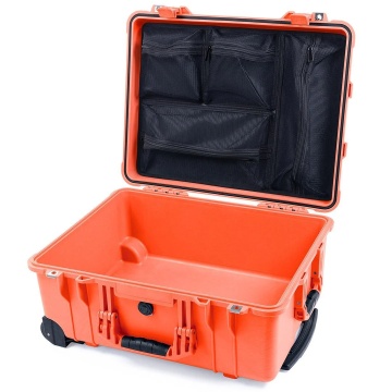 Troler rigid Peli Protector Large Case 1560 Orange cu lid organizer