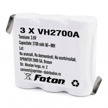 Battery for breathalyzer 3VH2700A 3.6V 2700mAh