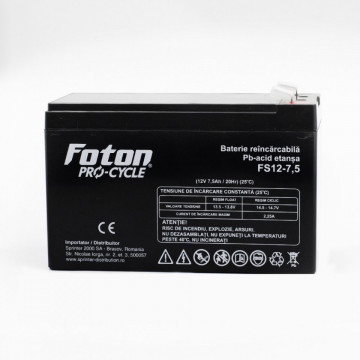 Acumulator Foton FS12-7.5 de 12V și 7.5Ah