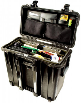 Troler etanș de protecție Peli Top Loader 1440 cu Office Divider pentru a organiza documente