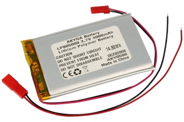 Li-Polimer akkumulátor Akyga LP805080 3,7 V 4000mAh max. 1,5A - Img 4