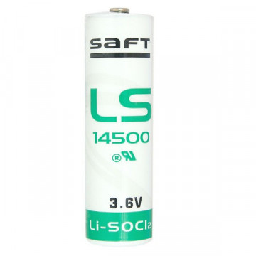 Lítium elem SAFT LS14500 AA típus (R6) 3,6V 2600mAh