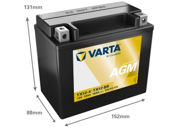 Motor akku AGM 12V 10Ah Varta Powersports TX12-4 / 510012015