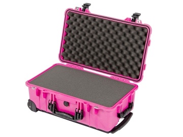 Troler rigid 2 in 1 Peli Carry-On Case 1510 Roz cu burete Pick N Pluck