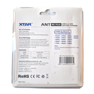 XTAR ANT MC1 PLUS akkumulátortöltő USB-C csatlakozóval - Img 12