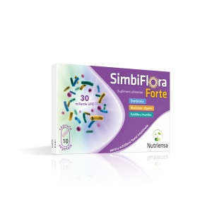 SimbiFlora Forte - supliment alimentar cu simbiotice, 10 capsule vegetale
