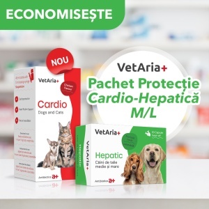 Pachet VetAria+ Protecție Cardio-Hepatică M/L (câini de talie medie și mare )