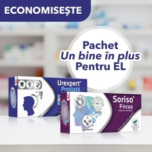 PACHET Un bine în plus - Pentru EL: Urexpert Prostată, Soriso Focus