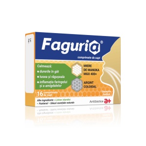 Faguria comprimate pentru calmarea durerii în gât, 16 comprimate de supt