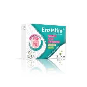 Enzistim - supliment alimentar cu enzime digestive, 15 comprimate gastrorezistente