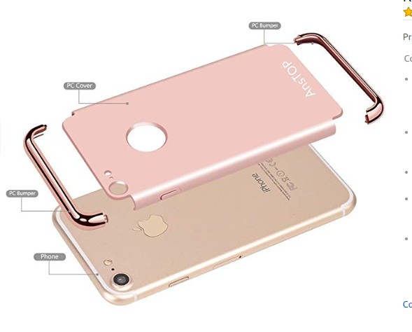 Husa Apple iPhone 8 Plus, Elegance Luxury 3in1 Rose-Gold